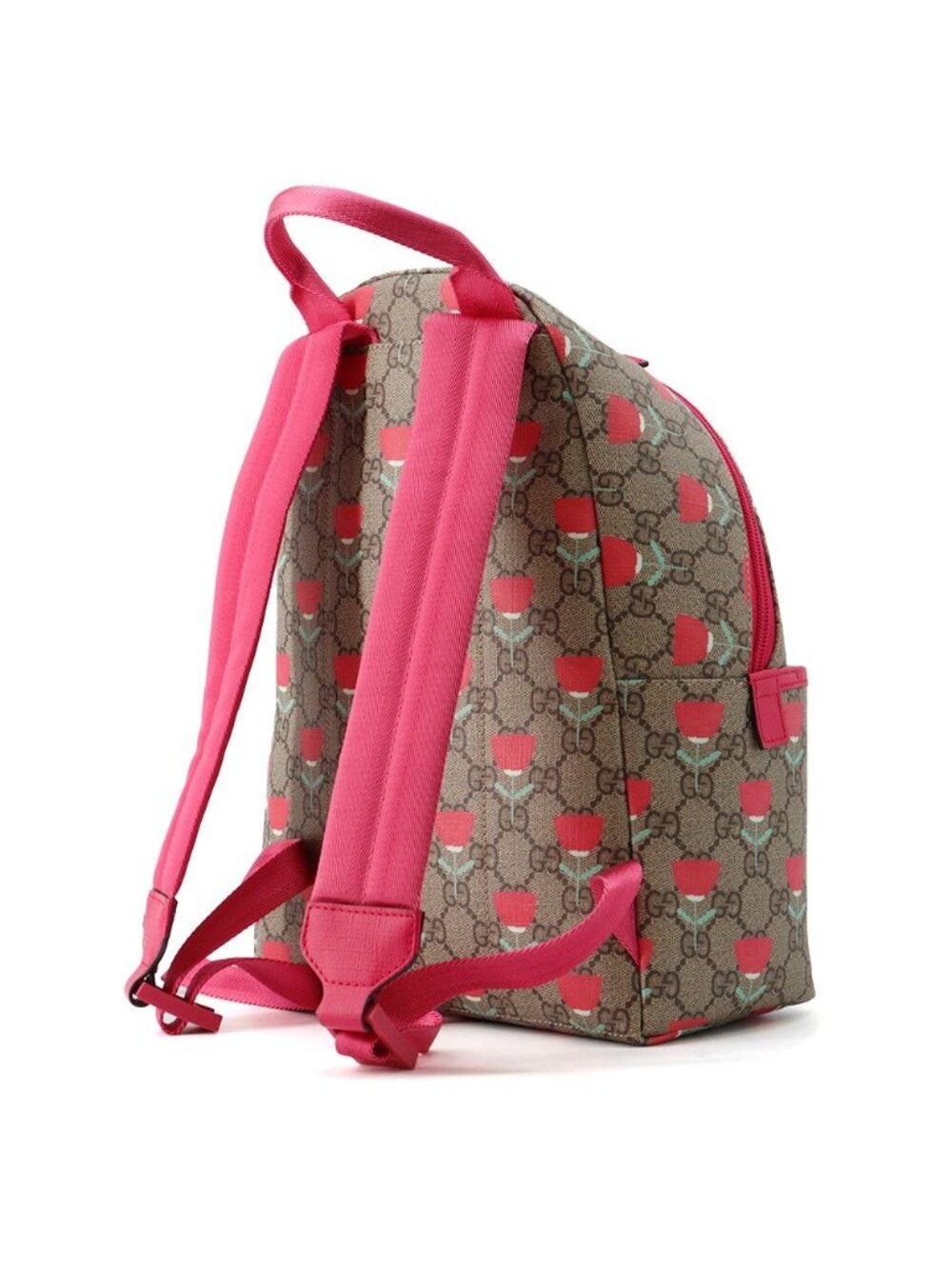 Gucci Backpack Flower Print Children's GG Supreme Leather Kids Kim Seung Young - Picture 2 of 10